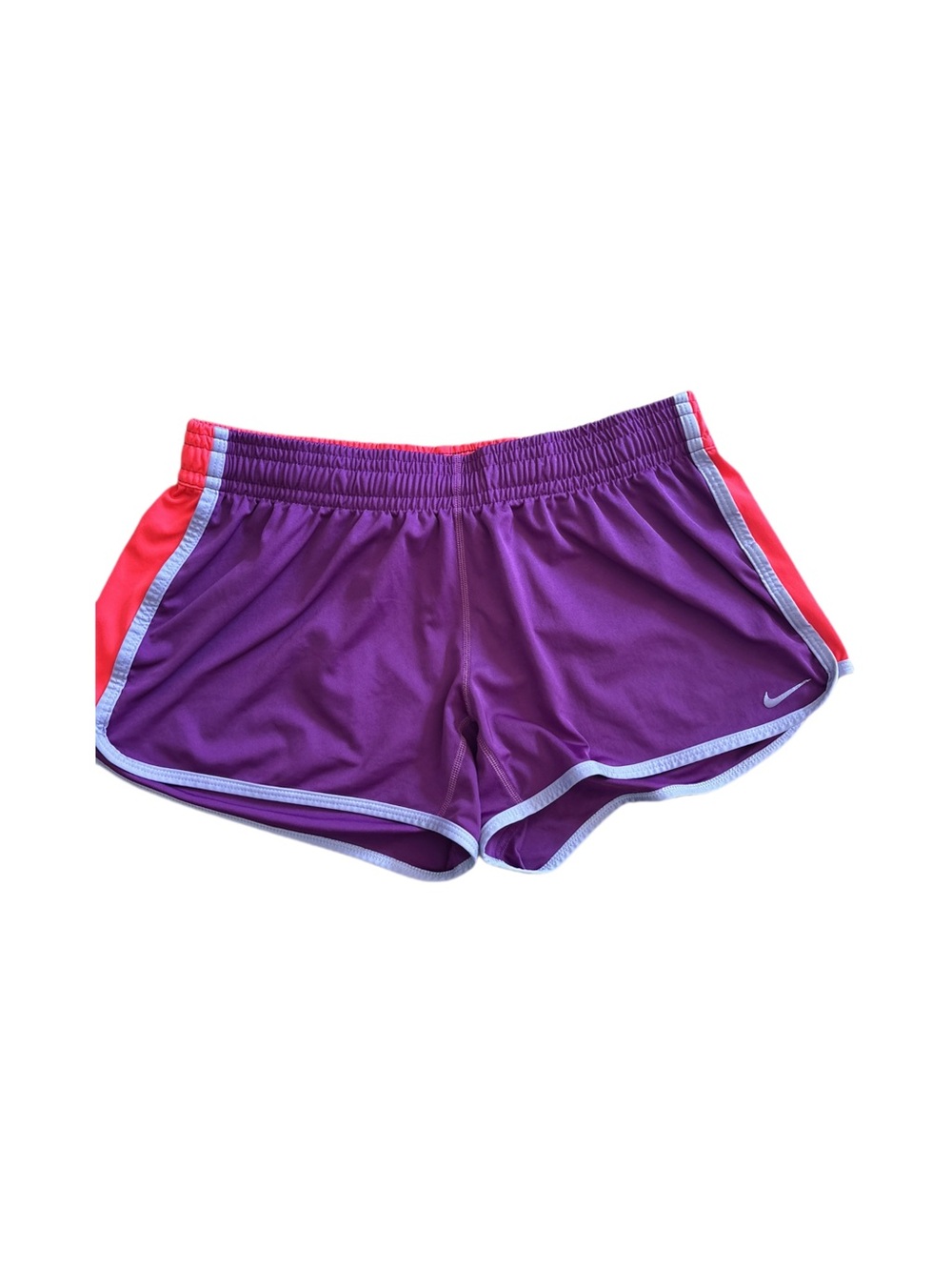 Nike Dri-Fit Purple Athletic Running Shorts with Pink Side Panels Size M
